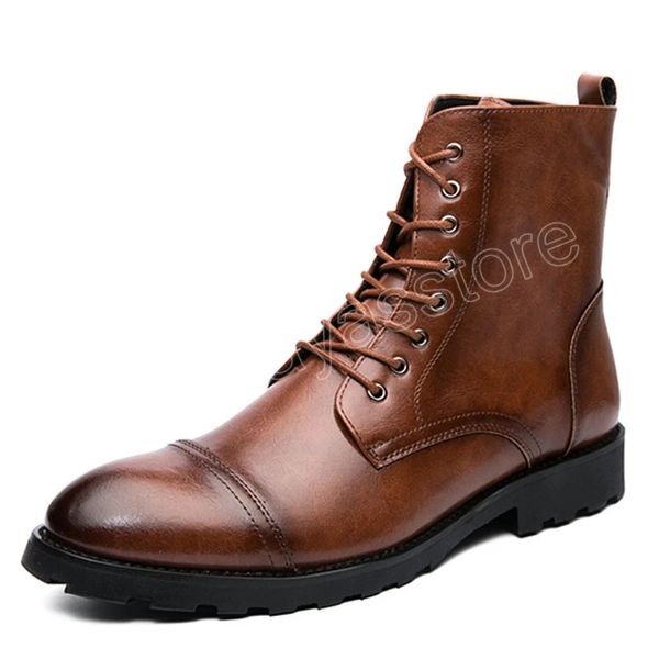 Stivali da lavoro da uomo di lusso Stivaletti da uomo firmati Stivali casual di alta qualità per uomo Scarpe eleganti da ufficio da uomo Taglie forti 38-48