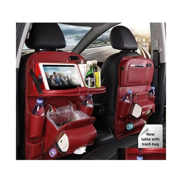 Auto-Organizer Innenzubehör 1 Stück PU-Leder Sitzrückenlehne Aufbewahrungstasche Mtifunktional Ipad Mini-Halter für Kinder Drop Lieferung M DHL1T