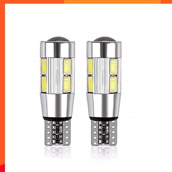 Nuovo 4PCS Car 5W5 LED Lampadina T10 W5W LED Signal Light Canbus 12V 6000K Auto Claerance Wedge Side Reverse Lampade 5630 6SMD Blu Nessun errore