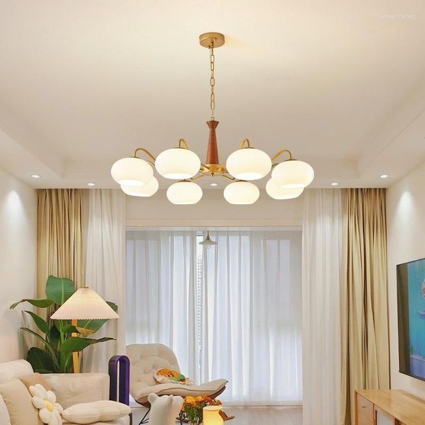 Подвесные лампы современное молоко белое стекло люстра минималистская спальня гостиная лампа E27 светодиодные светильники