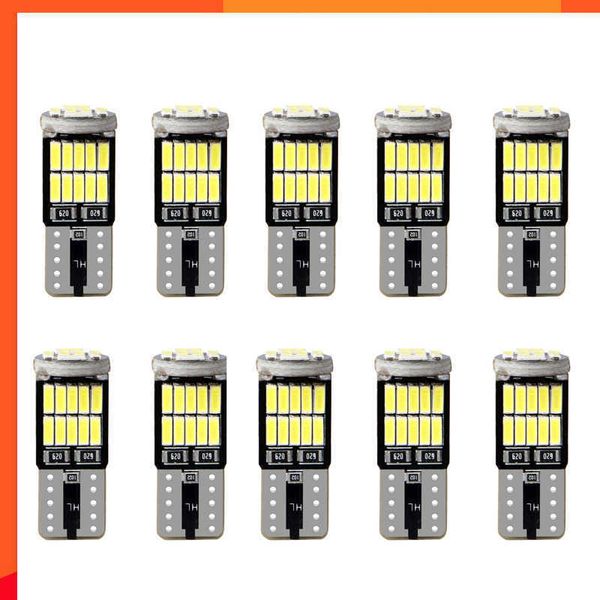 Новый 10/20pcs T10 W5W 194 501 Светодиодный Canbus no Ошибка CAR Interior Light T10 26 SMD 4014 Чип чистый белый красный светильник лампочка лампочка