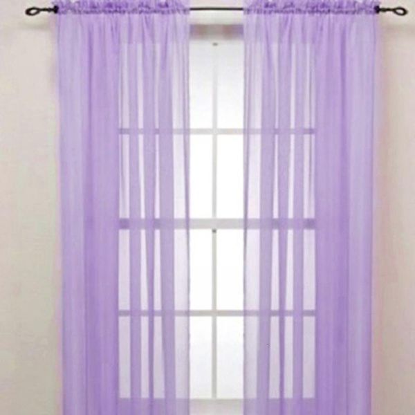 Perde cam iplik şeffaf pencere valance oturma odası saf renkli yatak odası ev düğün dekor 230510