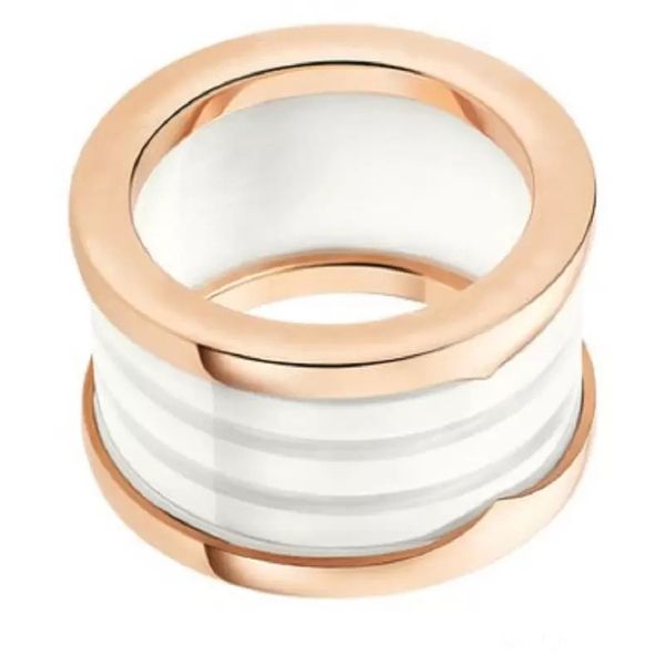 anello d'amore in acciaio al titanio moda anello in oro rosa argento per gli amanti bianco nero Anello coppia in ceramica Per regalo Buona qualità