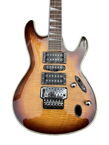 2023 de alta qualidade 0316 Brown Burst Guitar Guitar de mogno corporal Fingerboard de Maple de Maple Top Fingerboard Freee Frete