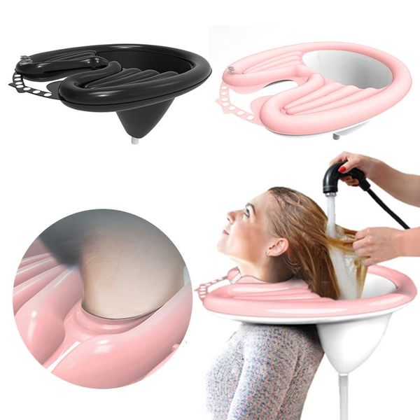 Banheiras Infláveis Shampoo Bacia Portátil Dobrável PVC Lavagem de Cabelo Bacia Banheira Cama Resto Auxílio de Enfermagem para Mulheres Grávidas Paciente Idoso