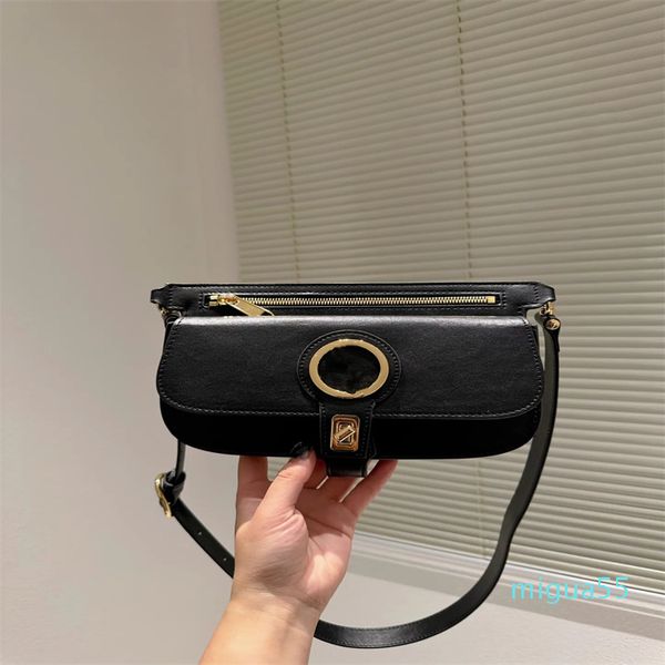 Sacoche a tracolla da donna in vita serie Fashion Luxury Gold hardware Bum Designer Bags Round Borsa toracica ad incastro