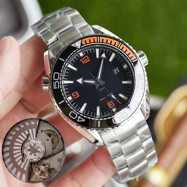 Sea Master 600 AAA 3A Relógios de qualidade 43,5 mm Homens Safira Vidro Oystersteel com caixa de presente Mecânica automática O M E G A Jason007 relógio 0369