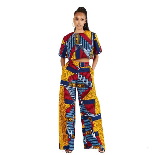 Ethnische Kleidung Frauen African Dashiki Print Tops und Lange Hosen 2 Stück Set Kleidung Party Kleider Robe Africaine 230510