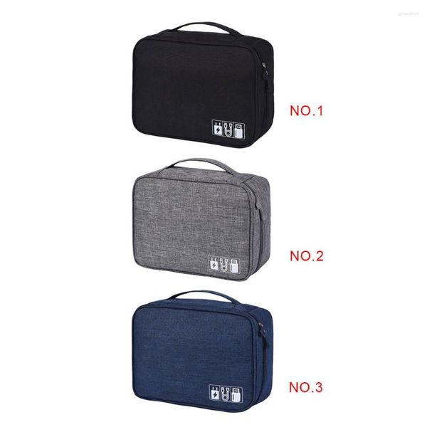 Bolsas de armazenamento 1 2 Organizador de cabos Saco Universal Simples Seguro Cartão de Memória Charger Acessórios Eletrônicos Organização Bolsa Black