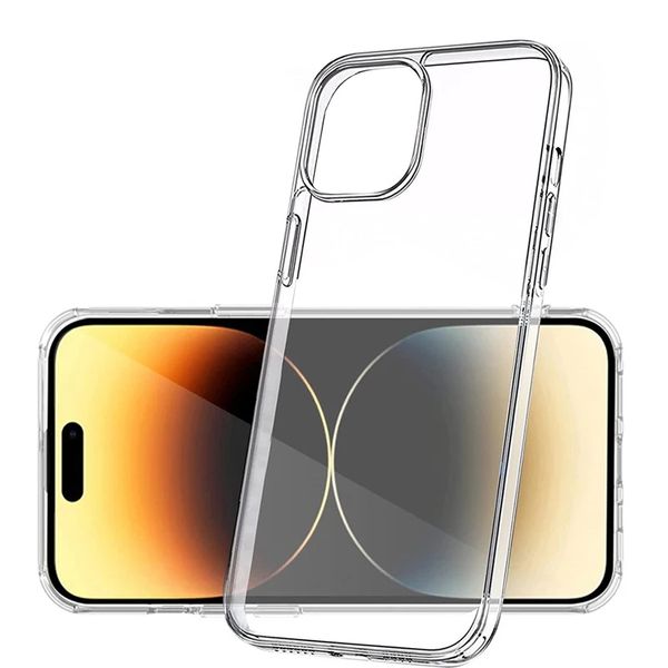 Caixa de telefone TPU para iPhone 11 12 13 14Pro max xs max xr x 6 7 estojo macio caso de proteção resistente a choque transparente