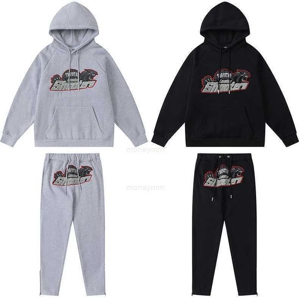 Abbigliamento firmato Uomo Felpe Tute Felpe con cappuccio Trapstar Rosso Nero Testa di tigre Lettera ricamata Felpa con cappuccio per uomo Donna Vestibilità ampia Sport Pantaloni casual