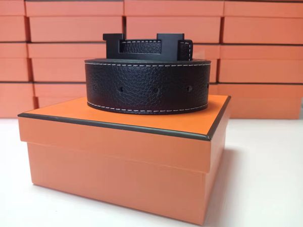 Designer Luxury Men Big Buckle Belt Business Smooth Top Fashion Wholesale