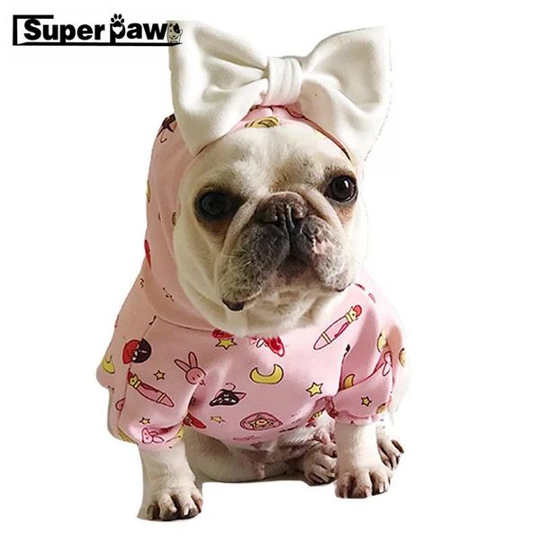 Hoodies Sailor Moon Hoodie Pet Köpek Kıyafetleri Küçük Orta Köpekler İçin Evcil Hayvanlar Giyim Fransız Buldog Schnauzer Teddy Yorkie Pug Kostüm ZZC10