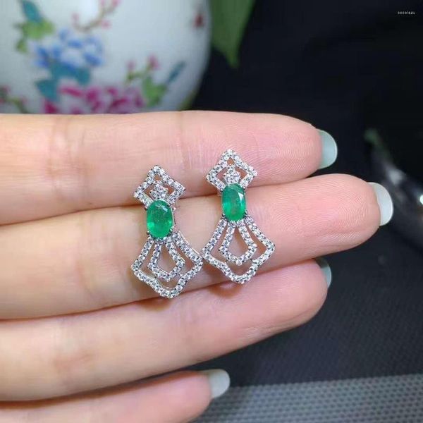 Ohrstecker Sale Natural Green Smaragd Gem For Beauty Silver Jewelry Birthday Party Gift Real Good