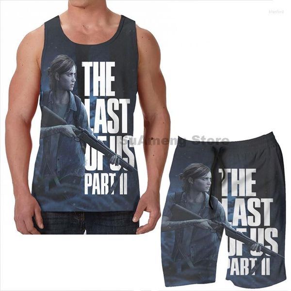 Männer Trainingsanzüge Sommer Lustige Druck Männer Tank Tops Frauen Der Letzte Von Uns Teil 2 Nacht Jagd Strand Shorts Sets fitness Weste