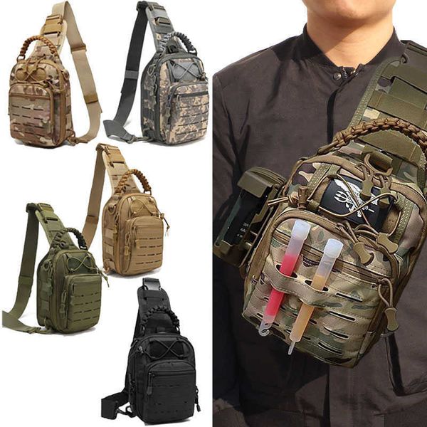 Borse outdoor Borsa a tracolla tattica da uomo camouflage molle borsa a tracolla militare zaino impermeabile acqua caccia campeggio escursionismo pacchetto sport all'aria aperta P230510