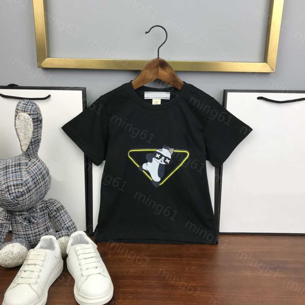 23ss bambino maglietta bambino tee bambino designer maglietta ragazzi ragazze girocollo occhiali in puro cotone coniglio lettera logo stampa t-shirt vestiti per bambini di alta qualità