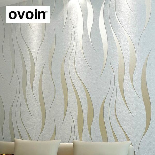 Tapeten Moderne minimalistische gestreifte Wellenmuster 3D-Vliestapete Wohnzimmer Schlafzimmer TV-Hintergrundwand