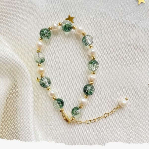 Verde Frends Green Ghost Freshwater Pearl Bracelet feminina coreana Crystal Casal Girlfriend Birthday Gift Wholesale