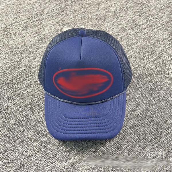 Шариковые шапки грузовик с принтом HAT High Streat Fashion Trucker Cap Casual Printed Baseball Caps Blue Hat Бейсболка бейсболка