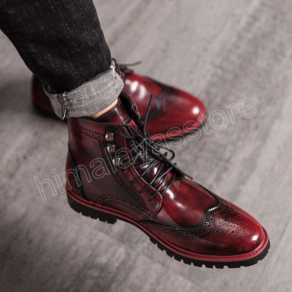 British Style Men Boots Designer Botas casuais para homens Mocassins de luxo sapatos formais de vestido