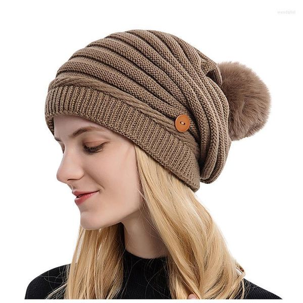 Beanies Beanie/Skull Caps Damen Strickmützen zum Aufhängen von Masken im Freien warmer Woll-Winterhut für Damen lässig solide Damen Geschenk 2023Beanie