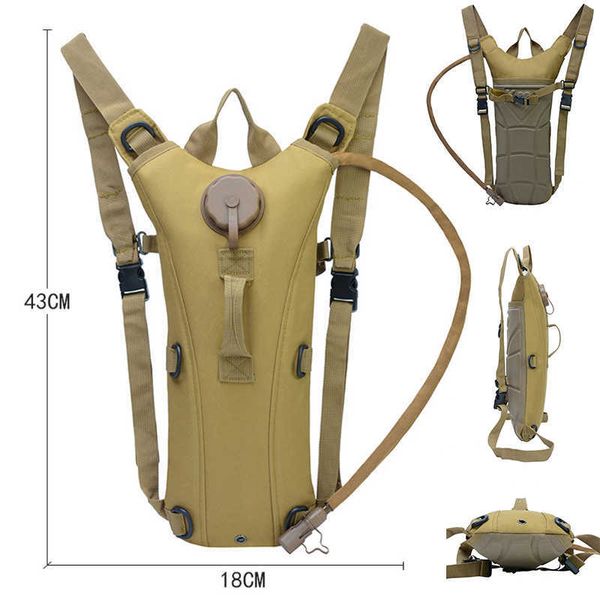 Pacotes de mochila 3l Bolsa de água esporte Sport Tactical Camel Backpack Backpack Hydration Hydration Camouflage Bag Pacote de camping Pacote de bicicleta P230510