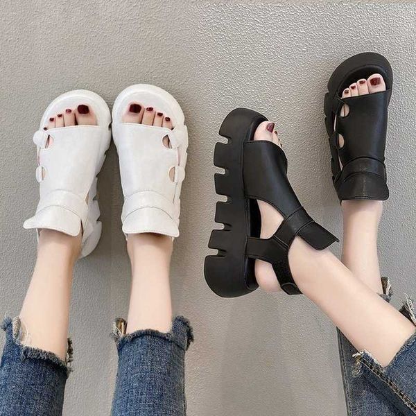 Sandalen 2022 Sommer für Direktversand Plateausandalen Hook Loop Open Toe Chunky Atmungsaktiv Damen Sandalen Schuhe Sandales Femmes Alias AA230509