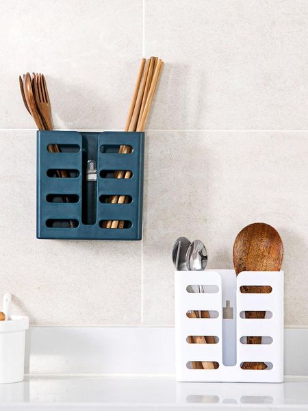 Vorratsflaschen Küchenbox Staubschutz mit Deckel Haushalt Essstäbchen Rohr Wandbehang Kreative Put Löffel Essstäbchen Regal