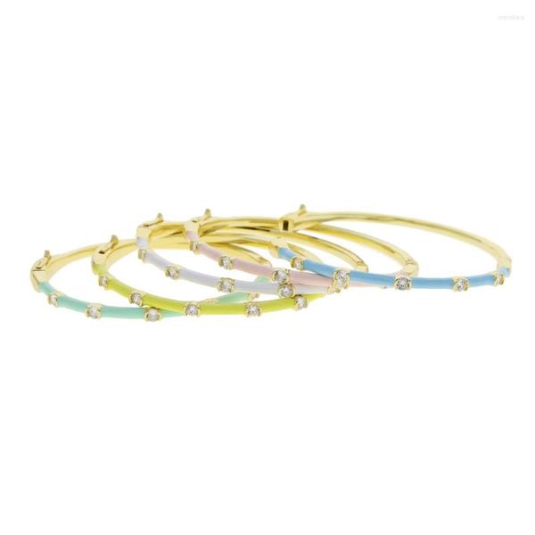 Link Armbänder 18-20 cm Größe Rosa Blau Grün Emaille Gold Farbe Armreif Für Frauen Schmuck Armband Top Qualität Fabrik Preis