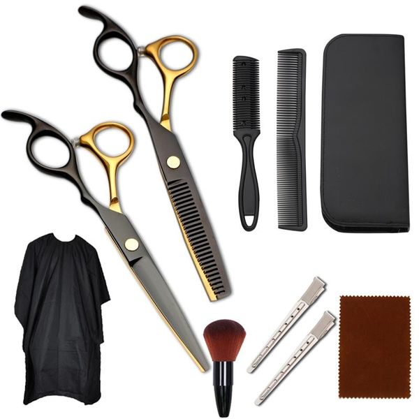 Haarschere, 15,2 cm, 9-teiliges Edelstahl-Scheren-Scheren-Haarschnitt-Werkzeug, Japan-Stahl-Schneidset