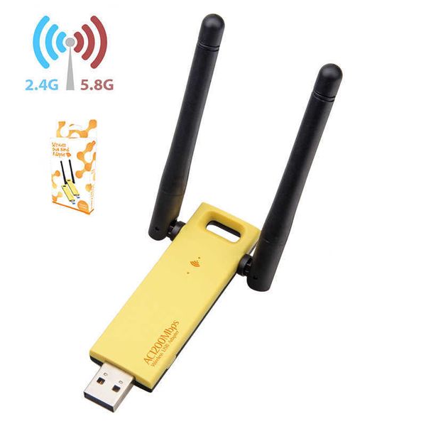 1200m Banda dupla Card de rede sem fio USB3 0 Drive Free 5G Gigabit AC Desktop Notebook Receptor WiFi