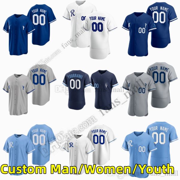 7 Bobby Witt Jr. S-6XL Özel Beyzbol Forması 16 Bo Jackson 5 George Brett 13 Salvador Perez 51 Brady Singer 2 Michael A. Taylor 17 Hunter Dozier 23 Zack Greinke Jersey