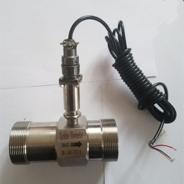 Misuratore di portata d'acqua PLC Misuratore di portata diesel Misuratore di portata a turbina liquida Trasmettitore sensore Lwgy-40 Connessione filettata