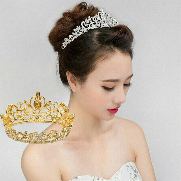 Hair Clips Mulheres meninas Rhinestones Crystal Rhinestone Tiara Wedding Party Crown Bands Handmades Tiaras para Princesa