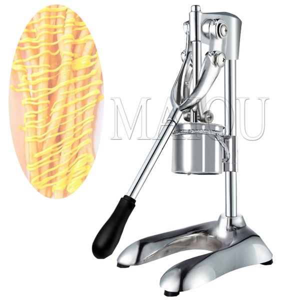 Macchina manuale per patatine fritte lunghe 30 cm Estrusore per fette di pasta Acciaio inossidabile + macchina in lega di alluminio Estrusore per pasta di patate Utensili da cucina