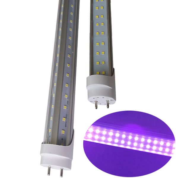 UV LED Ultraviolet UV Lamp Lights T8 G13 Tube Fixtures 2 Pin G13 Lampada DJ UV Art/Ultraviolet Rays Sterilizzatore Colla Light Subzero Led UV GEL Lampada polimerizzante usastar