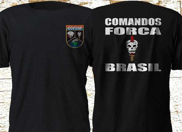 Camisetas masculinas Copesp Operações Especiais Comando Brasil Brasil Forças Militares BOPE MANHA MONE