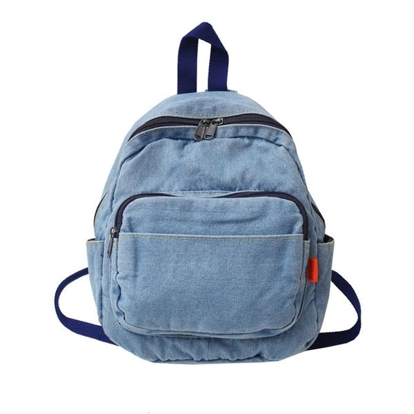 Borse da scuola D0LF Zaino da donna Vintage Denim Bookbag Casual Daypack Zaino Borsa a tracolla per ragazze adolescenti 230511