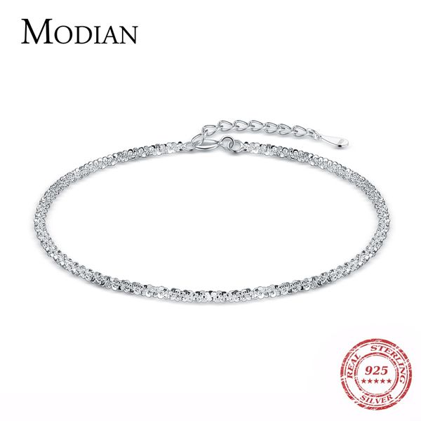 Modian Authentisches 925 Sterling Silber Einfaches Niedliches Weibliches Armband Für Frauen Klassischer Charme Exquisiter Sterling Silber Schmuck Geschenk