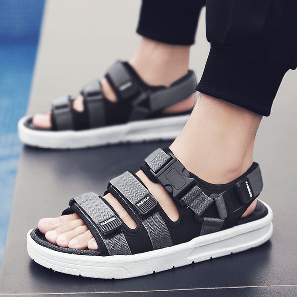 Повседневная обувь Gladiator Summer Men Sandals Open Toe Platform Outdoor Beach Sandal Rome обувь Black NANLX17 230509 5