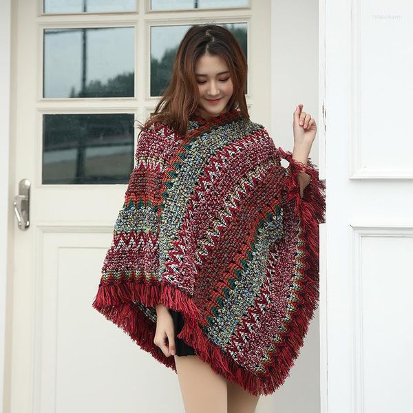 Sciarpe Arrivo Moda Confortevole Poncho Scialle Donna Autunno E Inverno Mantello caldo spesso Sciarpa elegante per ragazze