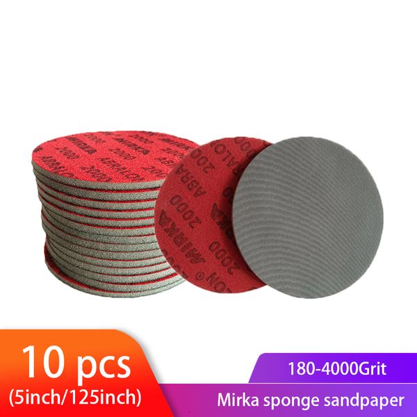 Ürünler 5 inç köpük kuru ıslak sünger zımpara kağıdı diski arkaya akan kadife 180-4000 grit aşındırıcı aletler Mirka zımpara kağıdı 230511