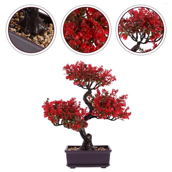 Fiori decorativi Finti ornamenti per il desktop Bonsai Piante artificiali per esterni Decorazioni giapponesi