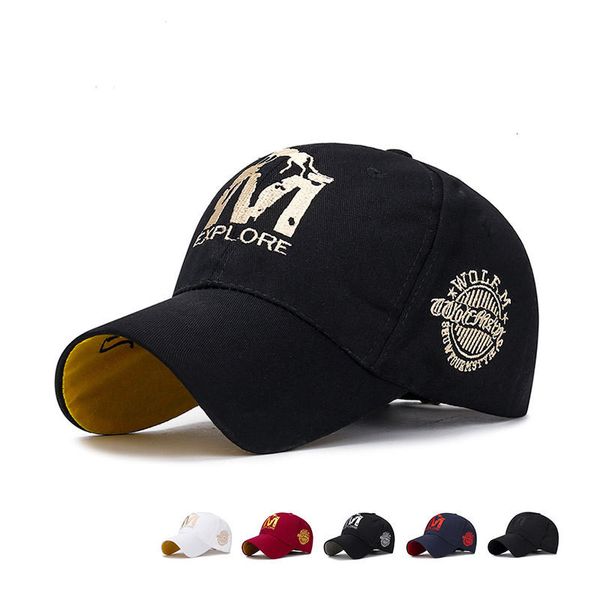 Ball Caps Männer Casual Sport Mode Sonne Hüte Frauen Baumwolle Wolf Stickerei Baseball Kappe Outdoor Für Männer Frauen 230511