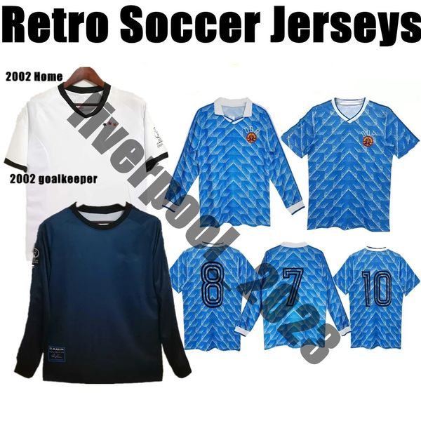 Top 1988 DDR Oberliga Retro camisas de futebol 88 EAST gerMan Stubner Kirsten camisa de futebol clássico Sammer Andreas Thom Thomas Doll maillot de pé uniforme vintage