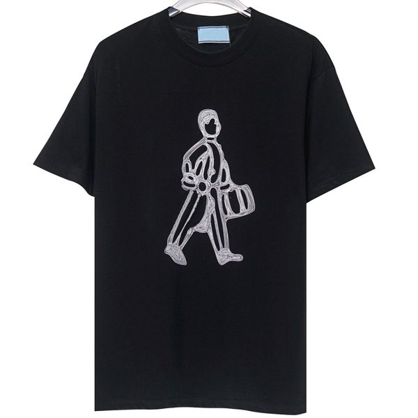 Kurzärmliges T-Shirt 23 Frühling/Sommer Luxusmarken Bedrucktes T-Shirt Lässige Damen-Designerkleidung Herren-T-Shirt Berühmtes lässiges rot-blau-schwarz-grünes Hemd Größe