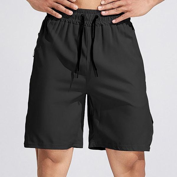 Бегущие шорты Мужские летние фитнес -спортивные спортивные досужи с твердым цветом черный однослой для мужчин мужские плавающие короткие стволы плавания
