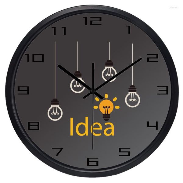 Relógios de parede Idéia criativa Relógio de lâmpada para workshop Design de publicidade do escritório