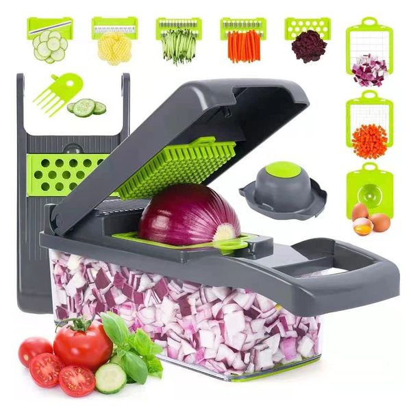 Utensili per frutta e verdura Tagliaverdure multifunzione manuale Carota Tagliapatatine Tagliapasta per frutta Pelapatate Frantoio per aglio Grattugia Tritatutto Gadget da cucina 230511